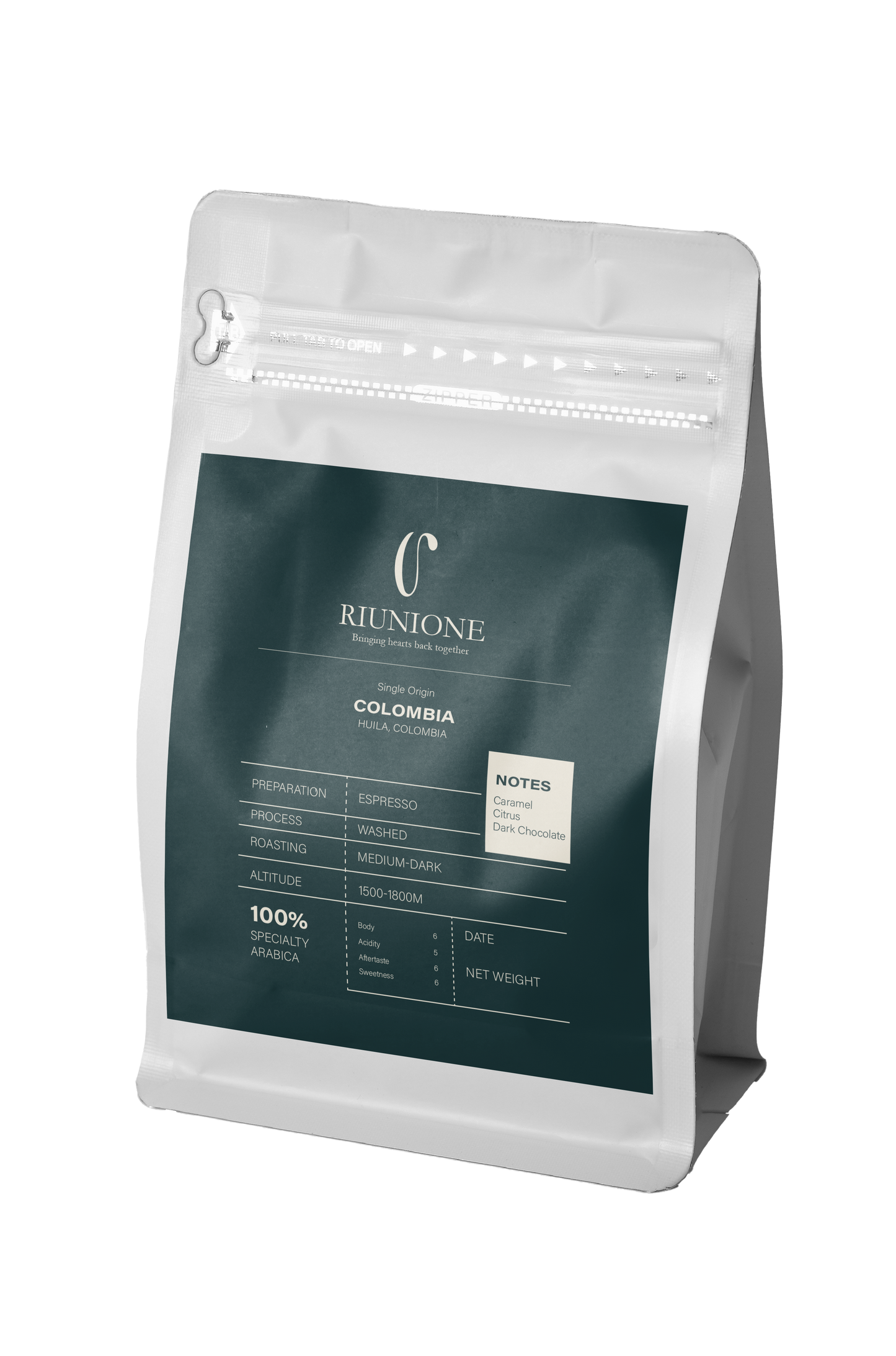 Riunione Colombian Coffee  - Whole Beans 250gm